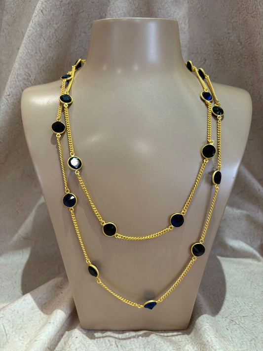 The Luna Necklace Set Blue